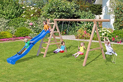 Gartenpirat Schaukelgestell Holz Lärche Typ 5.2 mit Strickleiter und