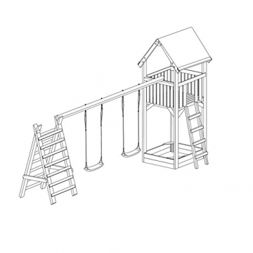 Gartenpirat Spielturm Premium XL mit Schaukel und Sandkasten - 2