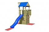 Gartenpirat Spielturm und Spielhaus Steuermann mit Balkon und Rutsche - 1