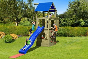 Gartenpirat Spielturm und Spielhaus Steuermann mit Balkon und Rutsche - 2