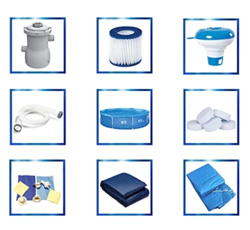 Gartenpool 366 cm 12 FT Mega Set 16in1! Pool Avenli Schwimmbad Stahlrahmenbecken - 2