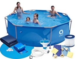 Gartenpool 366 cm 12 FT Mega Set 16in1! Pool Avenli Schwimmbad Stahlrahmenbecken - 1