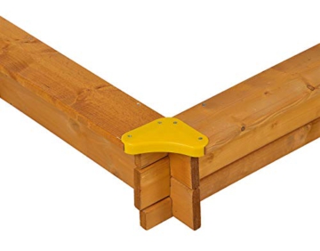 GASPO 310016 - Holz Sandkasten Mickey 140 x 140 cm mit absenkbaren Dach/Kurbeldach - 4