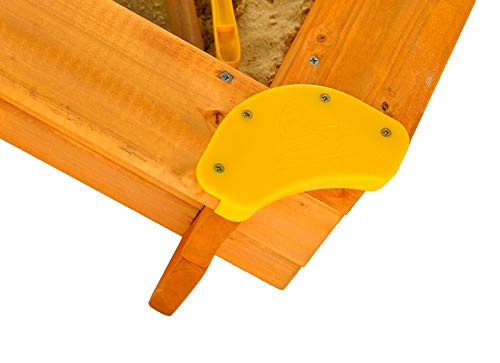 GASPO Sandkasten Felix | L 100 x B 100 x H 120 cm | Sandkiste aus Holz mit absenkbarem Dach | einfaches Bausatzsystem - 6