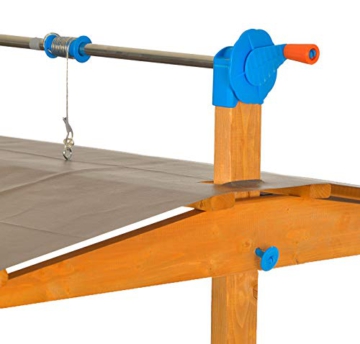 GASPO Sandkasten Felix | L 100 x B 100 x H 120 cm | Sandkiste aus Holz mit absenkbarem Dach | einfaches Bausatzsystem - 9