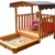 GASPO Spielhaus für Kinder, Sandkasten aus Holz mit Abdeckung, 220 cm x 133 cm x 144 cm, TÜV-geprüft - 1