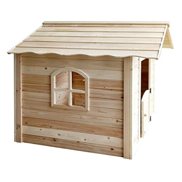 HOME DELUXE - Spielhaus - DER GROßE PALAST Natur -118 x 138 x 132 cm - ohne Bank - FSC zertifiziertes Kinderspielhaus, inkl. Montagematerial I Gartenhaus Holzhaus Kinderhaus - 7