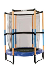 Hudora 65596 Hornet Kindertrampolin Jump In - Trampolin mit Sicherheitsnetz - 140 cm, blau - 1