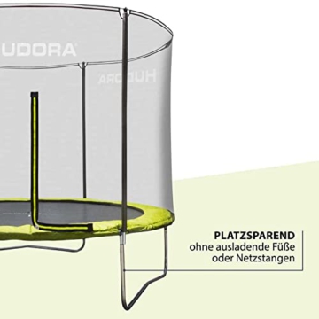 HUDORA Fabulous Trampolin - Trampolin Outdoor mit Sicherheitsnetz - Gartentrampolin für Kinder und Erwachsene - Mehrfarbig - 5