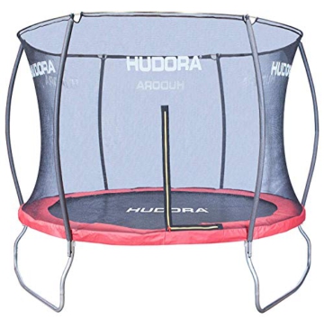 HUDORA Fantastic Trampolin - Trampolin Outdoor mit Sicherheitsnetz - Gartentrampolin für Kinder und Erwachsene - Mehrfarbig - 1