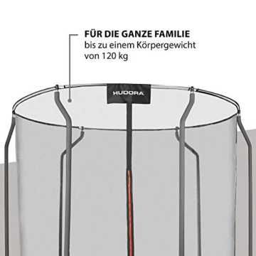 HUDORA First Trampolin - Trampolin Outdoor mit Sicherheitsnetz - Gartentrampolin für Kinder und Erwachsene - Mehrfarbig - 2