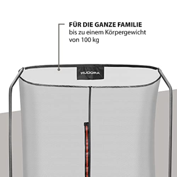 HUDORA First Trampolin - Trampolin Outdoor mit Sicherheitsnetz - Gartentrampolin für Kinder und Erwachsene - Mehrfarbig - 2