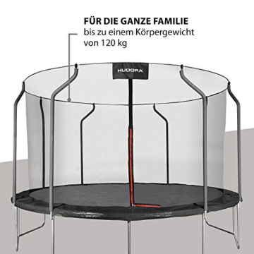 HUDORA First Trampolin - Trampolin Outdoor mit Sicherheitsnetz - Gartentrampolin für Kinder und Erwachsene - Mehrfarbig - 2