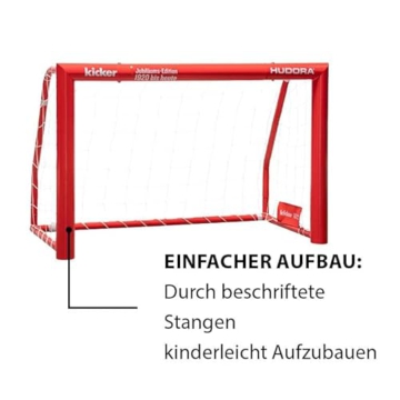 HUDORA Fussballtor Expert 120 Kicker Edition - Tor für Kinder und Erwachsene - Fussball Tor 120 x 80 x 60 cm für Garten / Outdoor - Rot - 76936 - 3