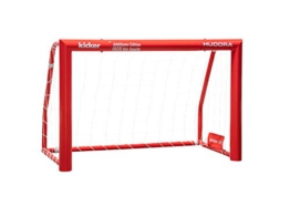 HUDORA Kinder & Erwachsene Fußballtor Expert 300 Edition | Garten Fußball-Tor aus Stahl im exklusiven Kicker Design, rot - 1