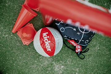 HUDORA Kinder & Erwachsene Fußballtor Expert 300 Edition | Garten Fußball-Tor aus Stahl im exklusiven Kicker Design, rot - 4