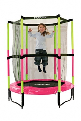 HUDORA Kinder-Trampolin Jump In mit Sicherheitsnetz - 140 cm, pink - 65609 - 1