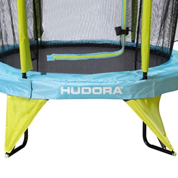 HUDORA Kinder-Trampolin Kindertrampolin Safety 140 Garten Indoor geeignet, grün/blau - 2