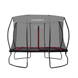 HUDORA Trampolin 4square - Trampolin Outdoor mit Sicherheitsnetz - Sportliches Sprunggefühl - Gartentrapolin Eckig für Kinder und Erwachsene - Mehrfarbig - 1