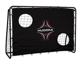 HUDORA Unisex Freekick mit Torwand Fu balltor, Schwarz, Einheitsgröße EU - 1