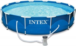 Intex 28202GN Metal Frame Pool - Aufstellpool - Ø 305 x 76 cm,Blau - 1