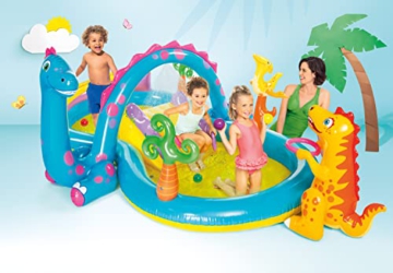 Intex 57135EP - Aufblasbares Wasserspielcenter Dinoland, 131 x 90 x 44 Zoll - 2