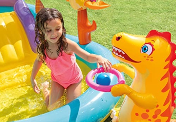 Intex 57135EP - Aufblasbares Wasserspielcenter Dinoland, 131 x 90 x 44 Zoll - 6