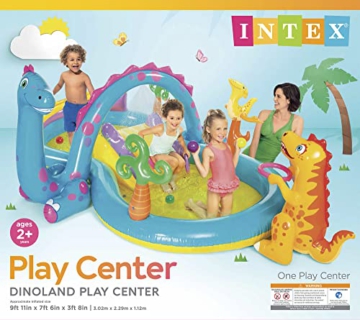 Intex 57135EP - Aufblasbares Wasserspielcenter Dinoland, 131 x 90 x 44 Zoll - 8