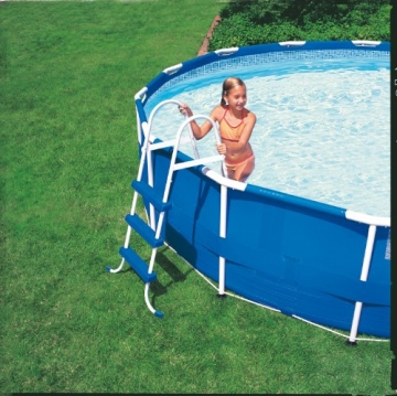 Intex Aufstellpool Oval Frame Pool Set, TÜV/GS, Blau, 549 x 305 x 107 cm - 