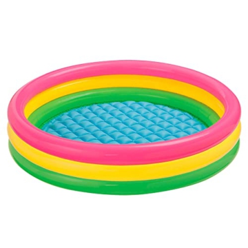 Intex Babypool Sunset Glow, 3-Ring, Mehrfarbig, Ø 147 x 33 cm - 1