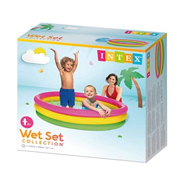 Intex Babypool Sunset Glow, 3-Ring, Mehrfarbig, Ø 147 x 33 cm - 2