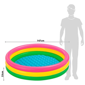 Intex Babypool Sunset Glow, 3-Ring, Mehrfarbig, Ø 147 x 33 cm - 3