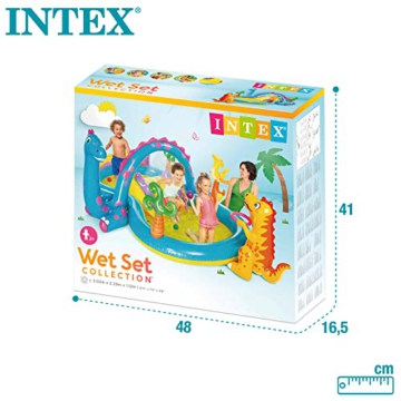 Intex Dinoland Play Center Aufblasbares Wasserspielzentrum, verschiedene Modelle (mit und ohne Vulkan), Mehrfarbig, 333x229x112 cm, 280 Liter - 7