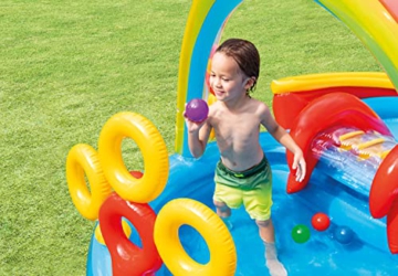 Intex Rainbow Ring Play Center - Kinder Aufstellpool - Planschbecken - 297 x 193 x 135 cm - Für 3+ Jahre, Mehrfarbig - 4