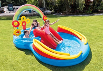 Intex Rainbow Ring Play Center - Kinder Aufstellpool - Planschbecken - 297 x 193 x 135 cm - Für 3+ Jahre, Mehrfarbig - 5