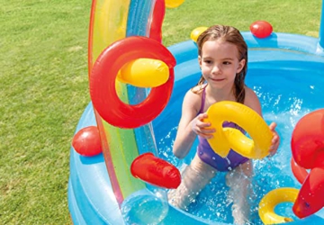 Intex Rainbow Ring Play Center - Kinder Aufstellpool - Planschbecken - 297 x 193 x 135 cm - Für 3+ Jahre, Mehrfarbig - 6