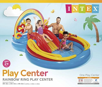 Intex Rainbow Ring Play Center - Kinder Aufstellpool - Planschbecken - 297 x 193 x 135 cm - Für 3+ Jahre, Mehrfarbig - 9