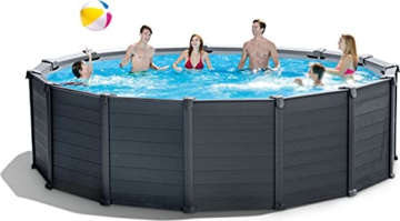 Intex Schwimmbad Ø 478 x 124 cm Gestellbecken Set Graphit - 2