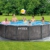 Intex Unisex – Erwachsene Premium Frame Pool Set Prism Greywood Ø 457 x 122 cm, Dunkelgraue Holzoptik - 2