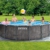 Intex Unisex – Erwachsene Premium Frame Pool Set Prism Greywood Ø 457 x 122 cm, Dunkelgraue Holzoptik - 5