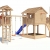 ISIDOR Killimando Spielturm Kletterturm Baumhaus Rutsche Schaukeln (Turm- Schaukelanbau, Blau) - 