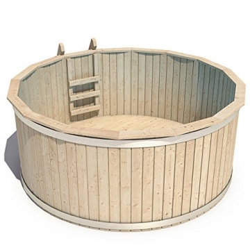 ISIDOR Pool Holzpool Schwimmbecken Swimmingpool Rundpool 240x107cm - 