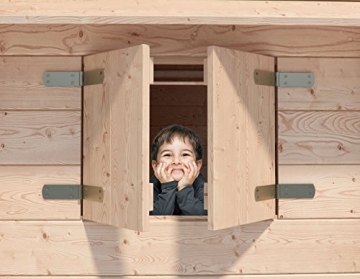 ISIDOR Spielturm FRIDOLINO Schaukelanbau mit XXL Rutsche in orange, Sandkasten, Balkon und Sicherheitstreppe auf 1,50 Meter Podesthöhe - 3