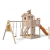 ISIDOR Spielturm Giraffico Aufstiegsauswahl (Leiter, Rampe, Treppe) und Schaukelanbau, Rutsche, Reckstange, hissbarer Fahne und Kletterwand auf 1,50 Meter Podesthöhe (Sicherheitstreppe, Orange) - 2
