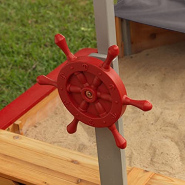 KidKraft 128 Piratenschiff-Sandkasten aus Holz, Garten-Sandkasten für Kinder - 7