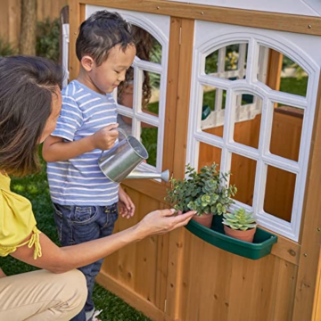 KidKraft Garden View Outdoor Spielhaus aus Holz (FSC) mit Markise, Gartenspielzeug für Kinder, 00405 - 3