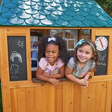 KidKraft Garden View Outdoor Spielhaus aus Holz (FSC) mit Markise, Gartenspielzeug für Kinder, 00405 - 6