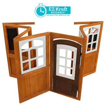 KidKraft Garden View Outdoor Spielhaus aus Holz (FSC) mit Markise, Gartenspielzeug für Kinder, 00405 - 10