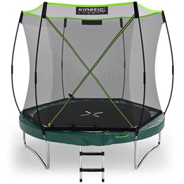 KINETIC SPORTS Federloses Trampolin 'Bungee Safety Elite' für Kinder und Erwachsene | TÜV GS-geprüft | Designed in Germany | Premium Gartentrampolin mit AirMAXX Technologie | 244 cm - 1