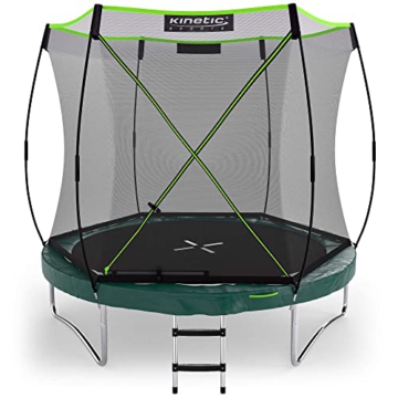 KINETIC SPORTS Federloses Trampolin 'Bungee Safety Elite' für Kinder und Erwachsene | TÜV GS-geprüft | Designed in Germany | Premium Gartentrampolin mit AirMAXX Technologie | 244 cm - 1